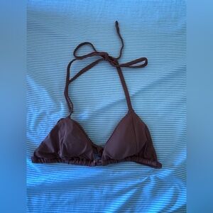 Rust triangle bikini top